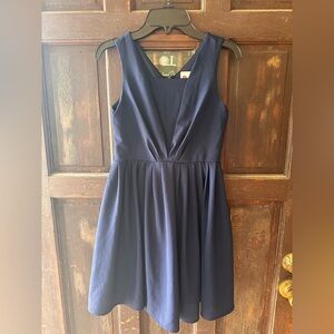 Navy Blue Girls Sleeveless Dress